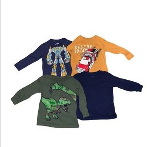 Bundle of Four Long Sleeved Boys 12 Month Shirts